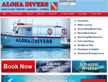 Tablet Screenshot of alohadivers.com
